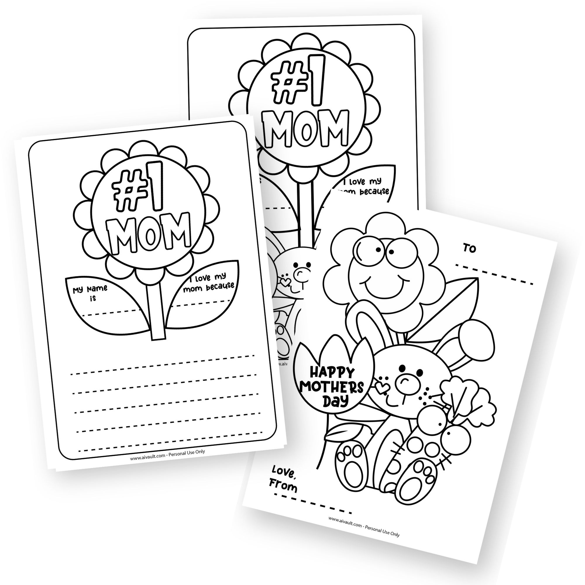 Happy Mothers Day Coloring Sheets Aifactory Clipart Store