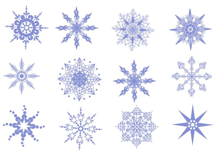Snowflakes-free-vector