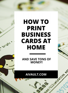 how to print business cards at home