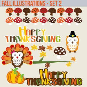 Fall halloween clipart and borders for commercial use
