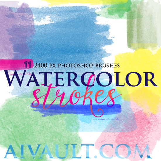 Free Watercolor washes Brushes for Photoshop
