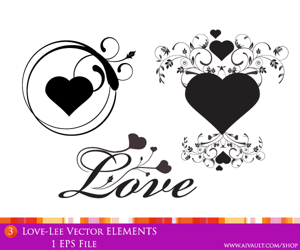 VP Love Lee preview Free Free Love Clipart, Valentines Day Clipart Vector Eps file + illustrator Symbols