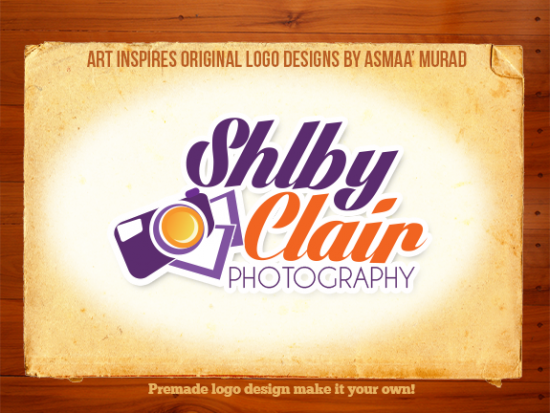 photography camera premade logo design template