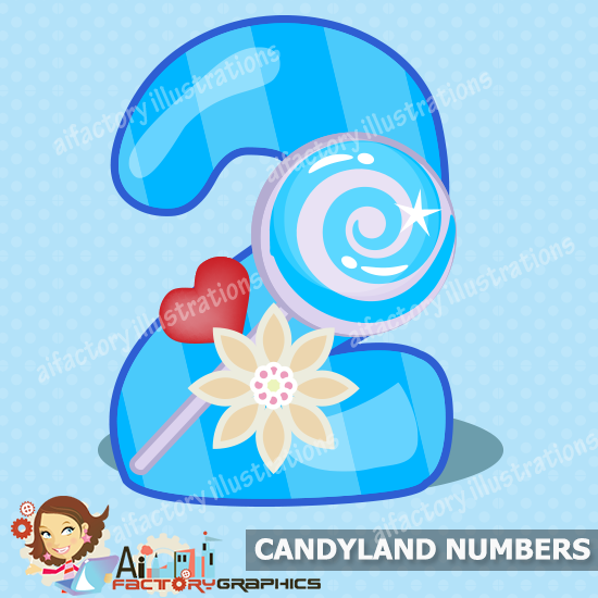 candy clipart illustration numbers