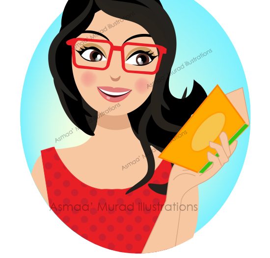Book Reader Girl character clipart