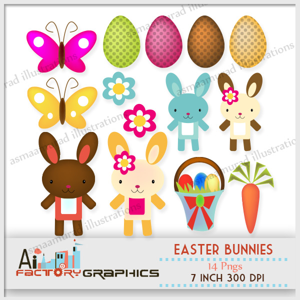 Easter Eggs Animals clipart