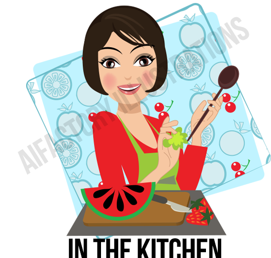 kitchen Custom Girl Character Cliparts