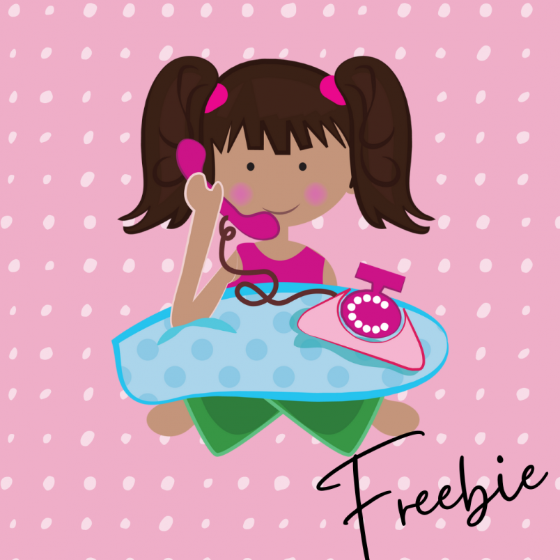 1 1 Free Clipart image : Girl on phone Vector