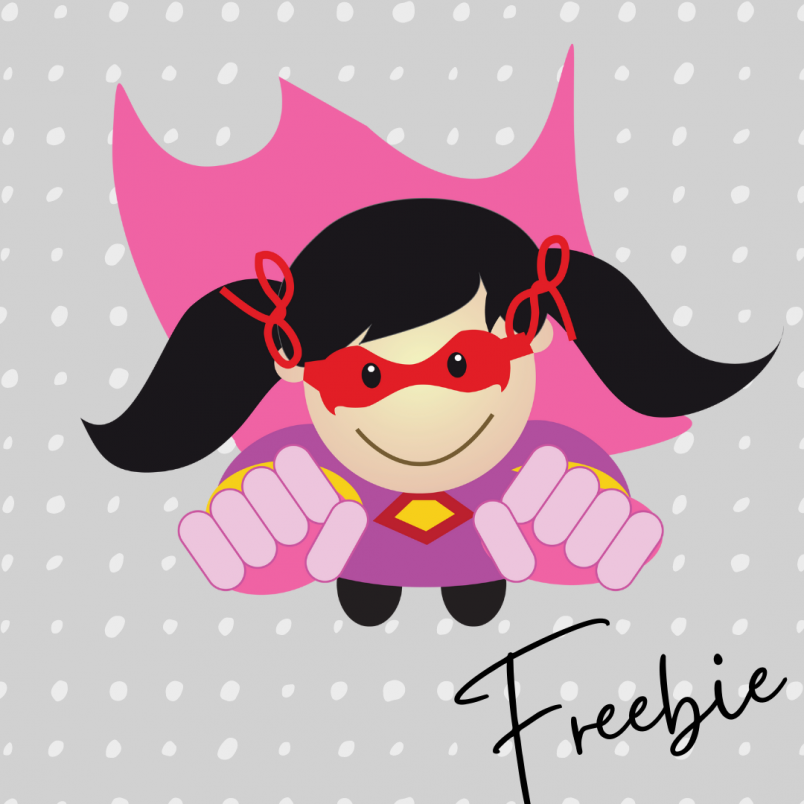 Freebie Free Clipart image : Superhero Flying Girl
