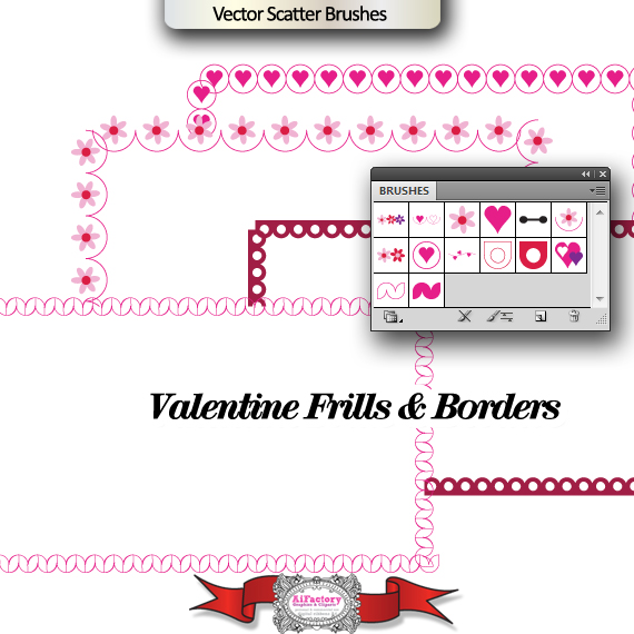 prev2 Valentines love Vector Brushes for illustrator