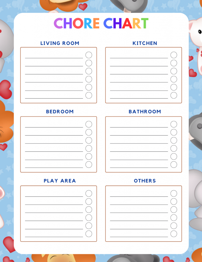 2 Canva Free Template Download Now (Editable) : Kids Chore Charts