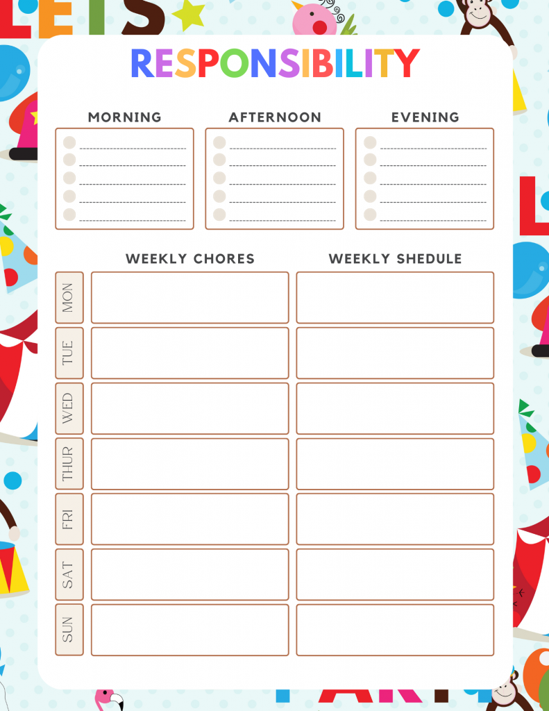 3 Canva Free Template Download Now (Editable) : Kids Chore Charts
