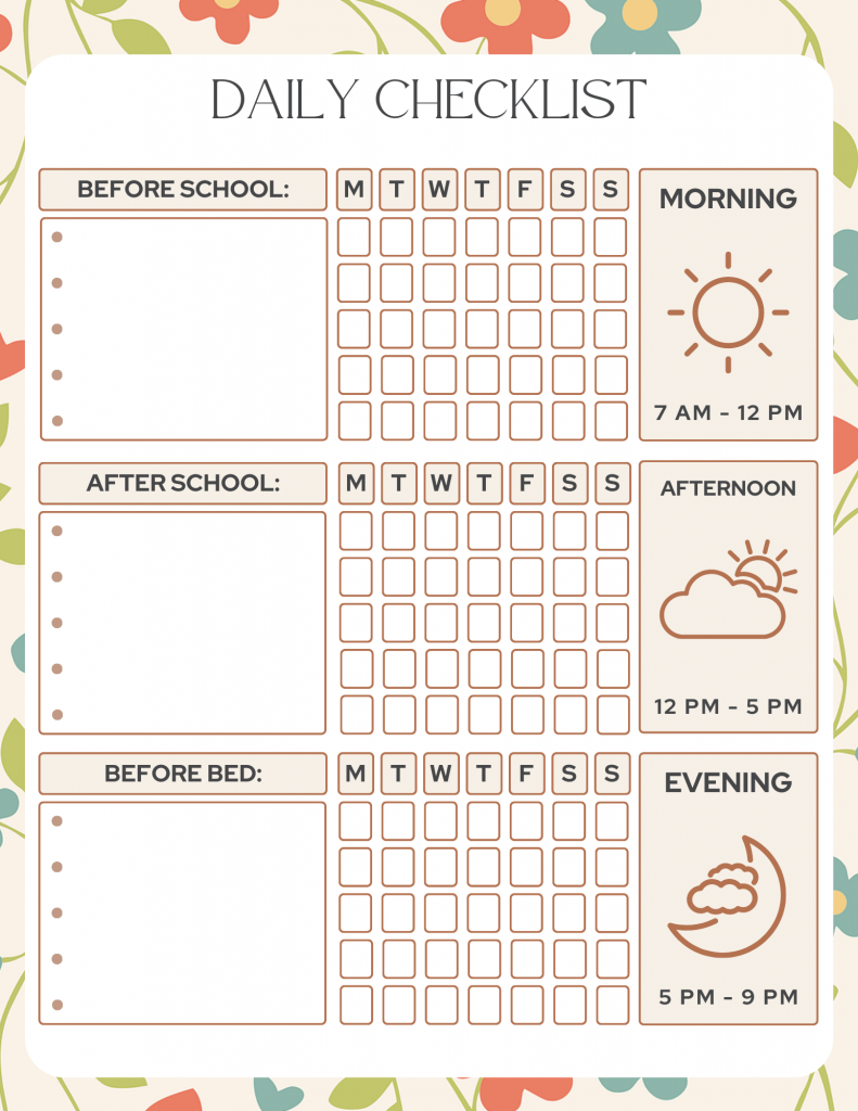 9 Canva Free Template Download Now (Editable) : Kids Chore Charts