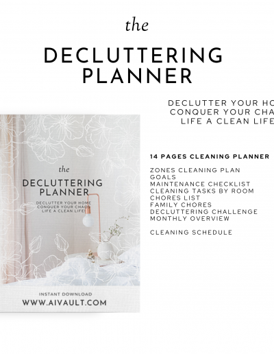 DECLUTTERING PLANNER – CLEANING ORGANIZATIONAL PLANNER