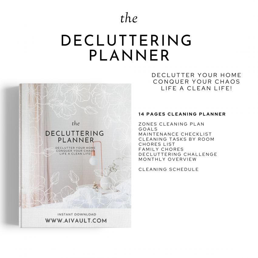 DECLUTTERING PLANNER – CLEANING ORGANIZATIONAL PLANNER