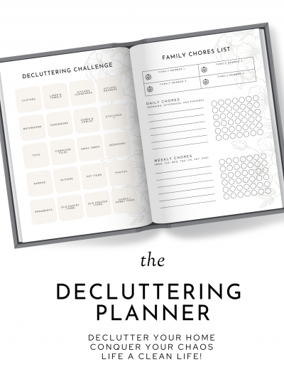 decluttering cleaning organizational planner printable