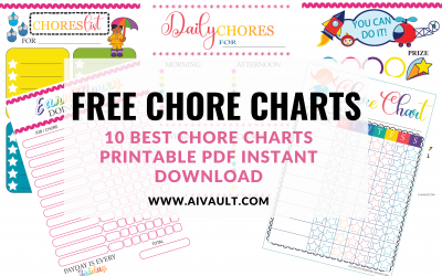 10 Best Chore Charts Free Printables PDF : Free Download