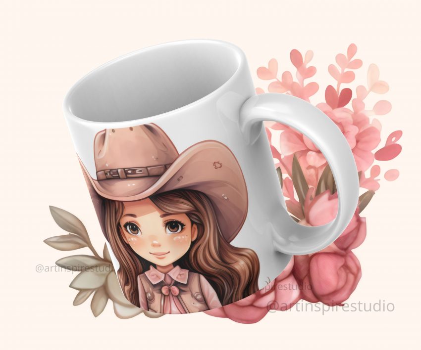 9 2 scaled Girl Cowgirl Clipart