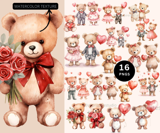 download 2024 01 25T212856.522 Pink Valentine Bear Clipart