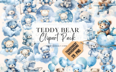 Blue Teddy Bear Clipart Transparent PNG images